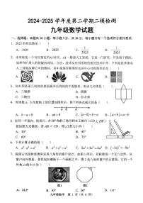 2025年山东省济宁市任城区九年级中考二模数学试题（中考模拟）