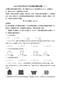 山东省济南市莱芜区2025届下学期二模考试九年级 数学试题