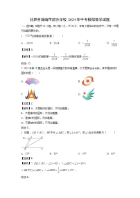 甘肃省陇南市部分学校2024年中考模拟数学试题（解析版）