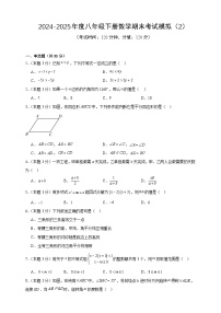 2024-2025年度八年级下册数学期末考试模拟（2）