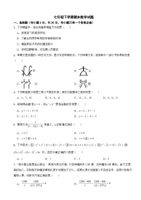 浙江省宁波市2025年七年级下学期期末数学试题及答案