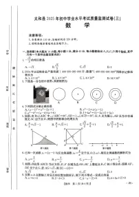 2025年安徽省阜阳市太和县三模数学试题（中考模拟）