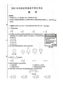 2025年河南省驻马店市平舆县平玉二中、一中中考三模数学试题（中考模拟）