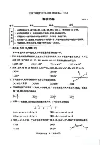 2025年北京市朝阳区中考初三二模 数学试题及答案