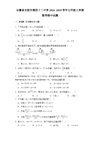 安徽省合肥市第四十二中学2024-2025学年七年级上学期 数学期中试题（含解析）