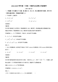 四川省成都市树德实验中学2024-2025学年七年级下学期期中 数学试题（含解析）