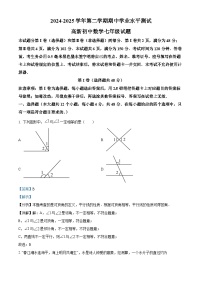 山东省济南市高新区2024-2025学年七年级下学期期中考试 数学试卷（含解析）