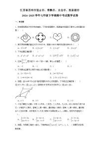 江苏省苏州市昆山市、常熟市、太仓市、张家港市2024-2025学年七年级下学期期中考试 数学试卷（含解析）