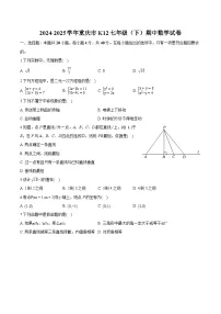 重庆市2024-2025学年七年级下学期期中 数学试卷（含解析）