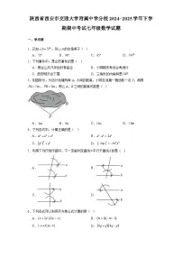 陕西省西安市交通大学附属中学分校2024-2025学年下学期期中考试七年级 数学试题（含解析）