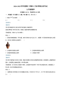 甘肃省兰州市第六十六中2024-2025学年下学期九年级 数学5月学情考试试卷（含解析）