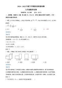 吉林省长春市七校2024-2025学年九年级下学期5月阶段质量检测 数学试卷（含解析）