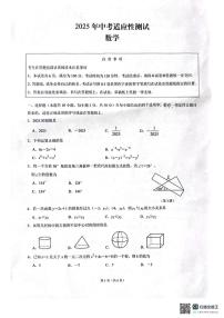 2025年江苏南通市启东市中考二模数学试题+答案
