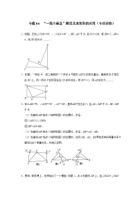 中考数学《重难点解读•专项训练》(全国通用)专题04“一线三垂直”模型及其变形的应用(专项训练)(原卷版+解析)