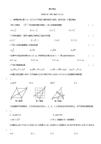 2024-2025学年人教版八年级数学下册 期中模拟测试(含答案)