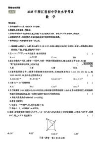 2025年浙江省初中学业水平考试数学试卷B卷（含答案）
