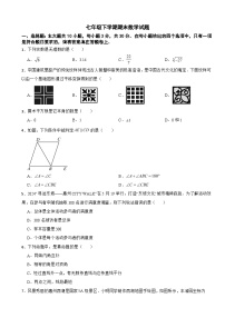 广东省惠州市惠城区2025年七年级下学期期末数学试题及答案