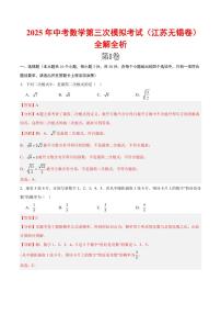2025中考数学第三次模拟考试(无锡卷)全解全析