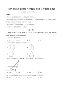 2025年中考数学第三次模拟考试数学(徐州卷)