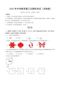 2025年中考数学第三次模拟考试数学(济南卷)(考试版)