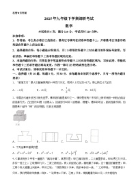 2025年湖北省恩施土家族苗族自治州恩施市中考二模数学试题（中考模拟）
