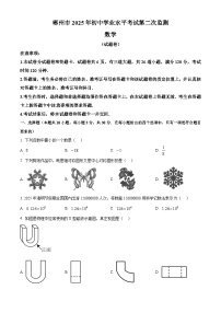2025年湖南省郴州市初中学业水平考试第二次监测数学试卷（中考模拟）