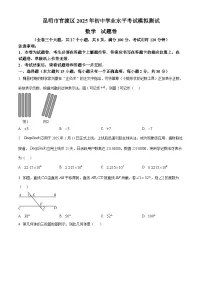 2025年云南省昆明市官渡区初中学业水平考试模拟测试数学试题（中考模拟）