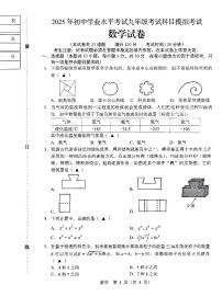 辽宁省辽阳市2025年初中学业水平考试九年级数学第一次模拟考试（PDF，含答案）