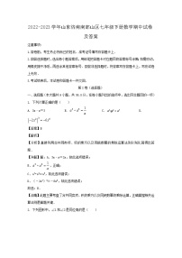 2022-2023学年山东济南南部山区七年级下册数学期中试卷及答案