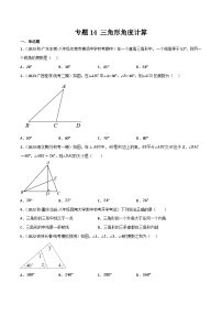 专题14 三角形角度计算-【一遍过】2023年暑假七年级升八年级数学考点衔接一遍过（人教版）（原卷版+解析版）