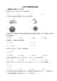 浙江省宁波市慈溪市2025年八年级下学期期末数学试题及答案