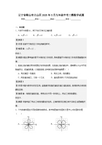 辽宁省鞍山市立山区2025年5月九年级中考三模数学试题（解析版）
