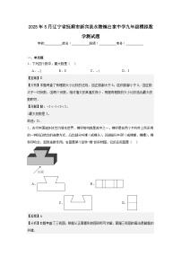 2025年5月辽宁省抚顺市新宾县永陵镇白家中学九年级模拟数学测试题（解析版）