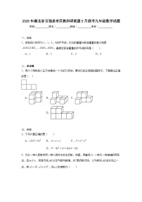 2025年湖北省百强县市区教科研联盟5月联考九年级数学试题（无答案）