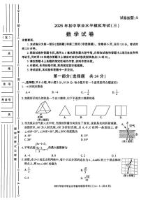 2025年陕西省榆林市榆阳区高新区第二中学九年级数学中考三模试卷（中考模拟）