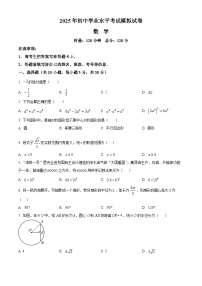 2025年湖南省衡阳市衡南县中考第二次模拟考试数学试题（中考模拟）