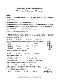 2025年广州市真光中学初三数学二模试卷无答案