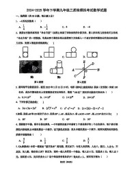 2025年郑州市外国语中学中考三模数学试卷及答案