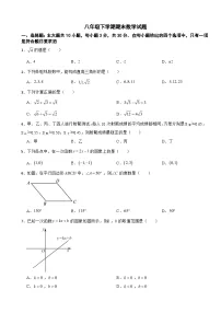 广东省汕尾市2025年八年级下学期期末数学试题及答案