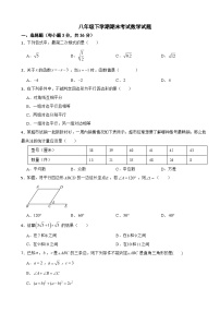 贵州省安顺市2025年八年级下学期期末考试数学试题及答案