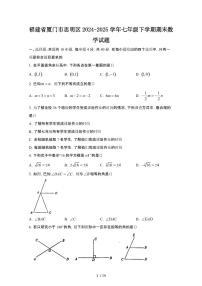 2024_2025学年福建厦门思明区七年级第二学期期末数学试卷[有答案]
