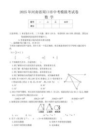 2025年河南省周口市商水县几校中考一模数学试题