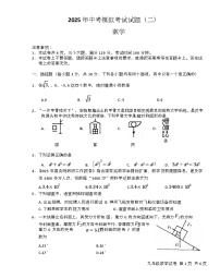 2025年河南省安阳中考二模数学试题（中考模拟 ）
