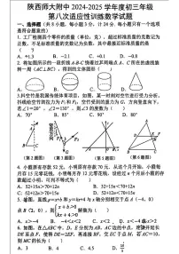 2025年陕西省西安市陕西师范大学附属中学中考八模数学试卷（中考模拟 ）