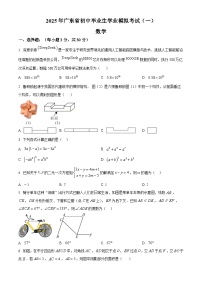 2025年广东省东莞市三校九年级第二次模拟联考数学试题（中考模拟 ）