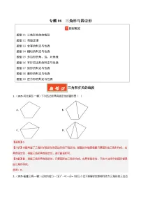 2025年中考数学专项复习讲义专题06 三角形与四边形（解析版）