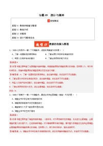 2025年中考数学专项复习讲义专题09 统计与概率（解析版）