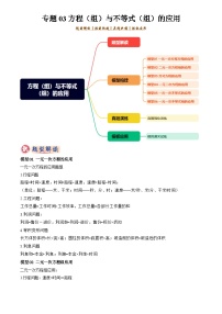 2025年中考数学专题复习练习专题03方程(组)与不等式(组)的应用(解析版)