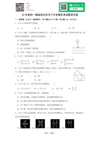 23年春初一湖南省长沙市宁乡市期末考试数学试卷