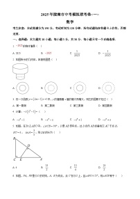 2025年甘肃省陇南市武都区部分学校中考模拟三模数学试题